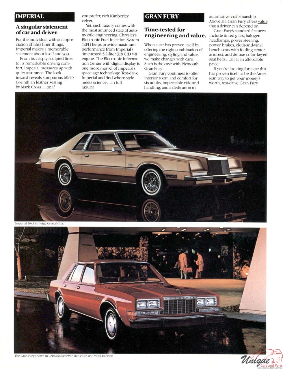 1983 Chrysler-Plymouth Brochure Page 6